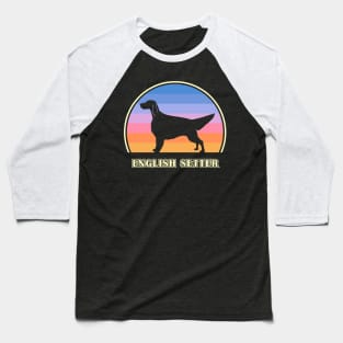 English Setter Vintage Sunset Dog Baseball T-Shirt